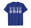Funny O-H-I-O State Skeleton Halloween Funny O-H-I-O State Skeleton Ohio Halloween Vintage Vibe Fun T-Shirt - Royal Blue