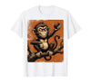 Mademark Smug Monkey Throwing Poop Funny Graphic T-Shirt - Men - White