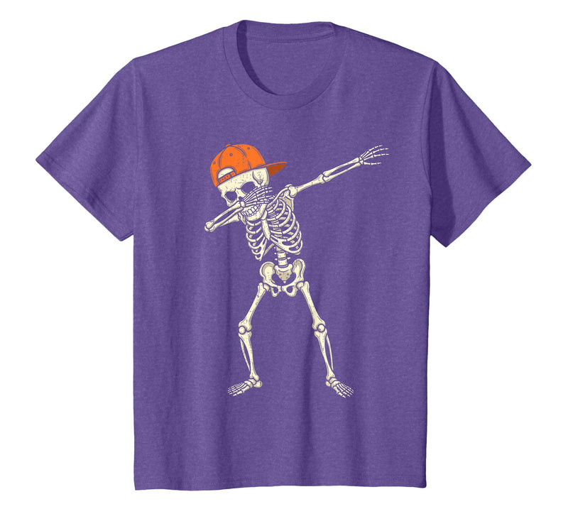 Funny Halloween Tees for Men Women Kids. Halloween Shirts Cool Teen Boys Skeleton Dab Mens Halloween T-Shirt - Purple Heather
