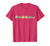 Disney Princess Pumpkins Fall Autumn Lineup of Princesses T-Shirt - Red Heather