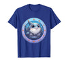 Mademark Great White Shark Tangled in Anchor Chain Art T-Shirt - Royal Blue