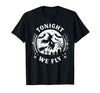 Halloween Witches Spooky Night Graveyard Tonight We Fly Halloween Witch Broomstick Moon T-Shirt - Black