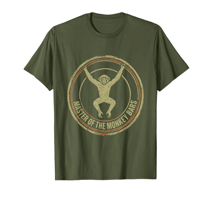 Mademark Master of the Monkey Bars Preschool Boy Design T-Shirt - Men - Olive Green