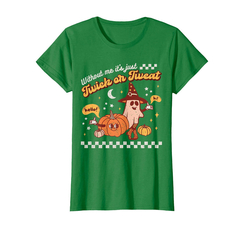 Halloween Retro Pumpkin Spice Ghost SLP Costume Speech Therapy Retro Spooky Fall Pumpkin Pathologist Season T-Shirt - Kelly