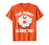 Donut Halloween Shirt Halloween Donut Costume Kids Men Women Doughnut Scare Me T-Shirt - Orange