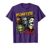 Monster Lover Halloween Season Women Men Kids Horror Scary Monster Lover Vampire Frankenstein Halloween T-Shirt - Purple