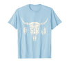 Buffalo Animals Gift Idea Bison Buffalo Skull Animal Design T-Shirt - Baby Blue