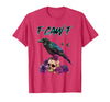 F-Caw-F Funny Raven Black Crow Spooky Season Retro F-Caw-F Funny Raven Black Crow Spooky Season Halloween Retro T-Shirt -