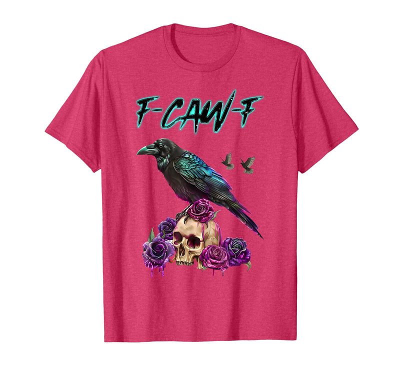 F-Caw-F Funny Raven Black Crow Spooky Season Retro F-Caw-F Funny Raven Black Crow Spooky Season Halloween Retro T-Shirt -