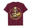 Mademark Certified Banana Enthusiast Funny Monkey Design T-Shirt - Men - Burgundy