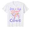 Kids Cow Just A Girl Who Loves Cows Gift T-Shirt - As Pictured