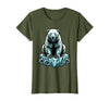 Mademark Polar Bear Lone Ice Floe Arctic Drift Illustration T-Shirt - Olive Green