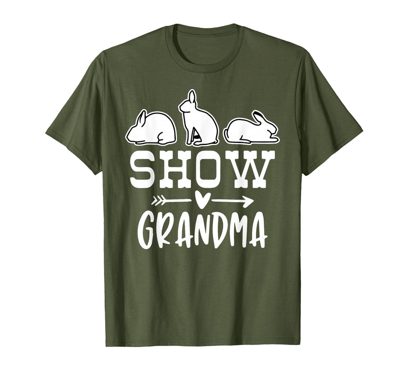 Show Rabbit Grandma T-Shirt in Olive Green