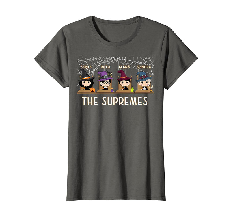 RBG Supremes Court cute gift THE SUPREMES Halloween Cute Woman Supreme Court Justices RBG T-Shirt - Asphalt Grey