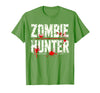 Zombie Apocalypse Survival Gear Hunter Zombie Hunter Blood Splatter Typography T-Shirt - Grass Green
