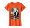 The Lovers Tarot Card Spooky Halloween Women Men The Monster Frankenstein and Bride The Lovers Tarot Card T-Shirt - Orange