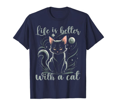 Myassil Cats Lover Funny Cute Cat T-Shirt