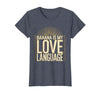 Mademark Banana Is My Love Language Monkey Design T-Shirt - Women - Heather Blue