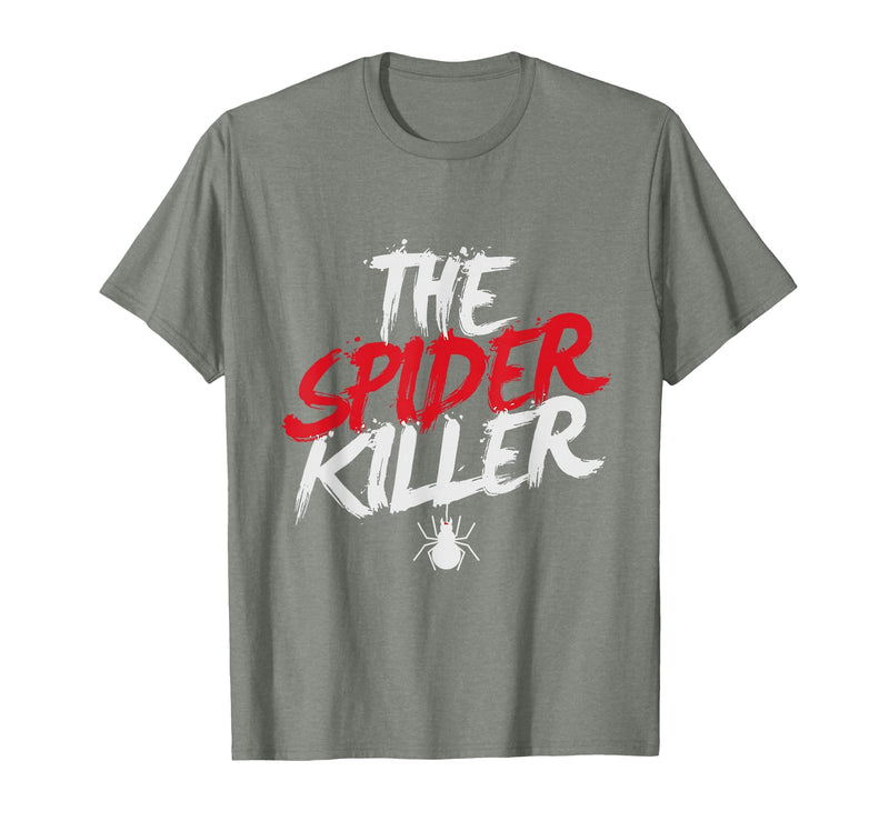 Moito Creepy Spiders Halloween Shirt Creepy Spiders Halloween Shirt Trick Treat Cobweb Killer Boo T-Shirt - Olive Heather