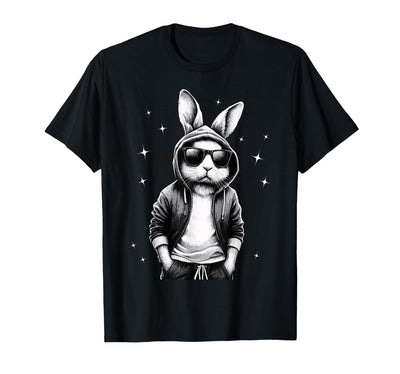 Cool Bunny in Sunglasses and Hoodie T-Shirt