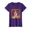 Shetland Sheepdog Sheltie Shop Sheltie Shetland Sheepdog Pumpkins Fall Leaves Halloween T-Shirt - Purple