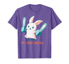 My Spirit Animal Cute Rabbit with Chainsaw T-Shirt in Purple Heather