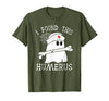 I Found This Humerus Funny Ghost Nurse Halloween T-Shirt - Olive Green