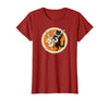 The Persnickety Owl Vintage Halloween Ephemera The Black Cat Magazine Halloween Cat Rabbit and Banjo T-Shirt - Cranberry Red