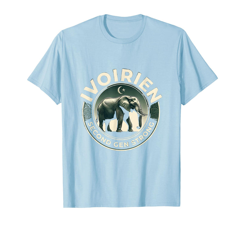 Mademark Ivoirien, Second Gen Strong Elephant Heritage Design T-Shirt - Men - Baby Blue