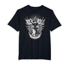 Rock and Roll Music Vintage Retro Gifts Vintage 80s Rock & Roll Music Electric Guitar Skeleton Wings T-Shirt - Black