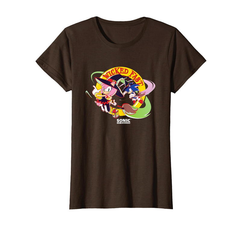 Sonic The Hedgehog Halloween Wicked Fast Witch Costumes T-Shirt - Brown
