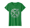 Mademark Grease Monkey Wrench and Screwdriver Crossed T-Shirt - Women - Kelly Green
