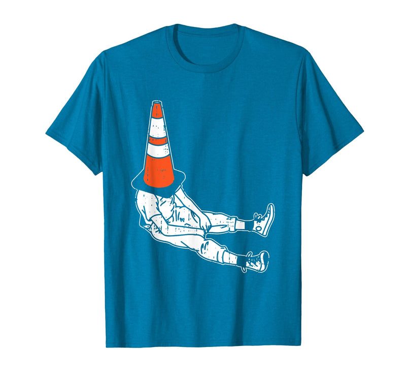 Halloween Shirts Traffic Cone Men Women Kids Traffic Cone Halloween Costume Funny Lazy Men Women Kids T-Shirt - Sapphire Blue