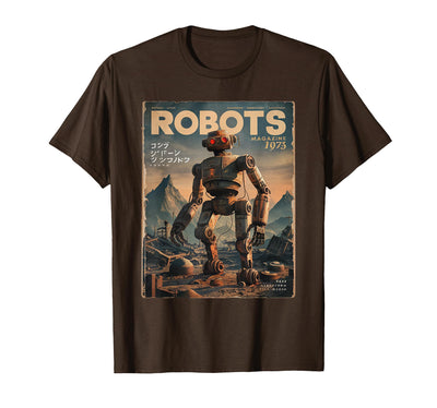 Fantasy Robot Retro Vintage 70s Magazin Tees Fantasy Robot Retro Vintage 70s Magazin Graphic Japanese T-Shirt