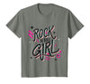Rock N Roll Girl Halloween Costumes Halloween Rock N Roll Girl Retro Costume Graffiti T-Shirt - Olive Heather