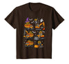 Halloween Tees for Women Men Kids Construction Trucks Excavator Spooky Halloween Toddler Kids T-Shirt - Brown