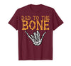 Mens Halloween Shirts For Dad Daddy Papa Men Halloween Dad to The Bone Skeleton Hand Fun Papa Costume Men T-Shirt - Burgundy