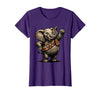 Mademark Land Of The Ivory, Land Of Mine Patriotic Elephant Design T-Shirt - Women - Purple