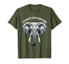 Mademark Elephants Over Everything Elephant Lover Design T-Shirt - Men - Olive Green