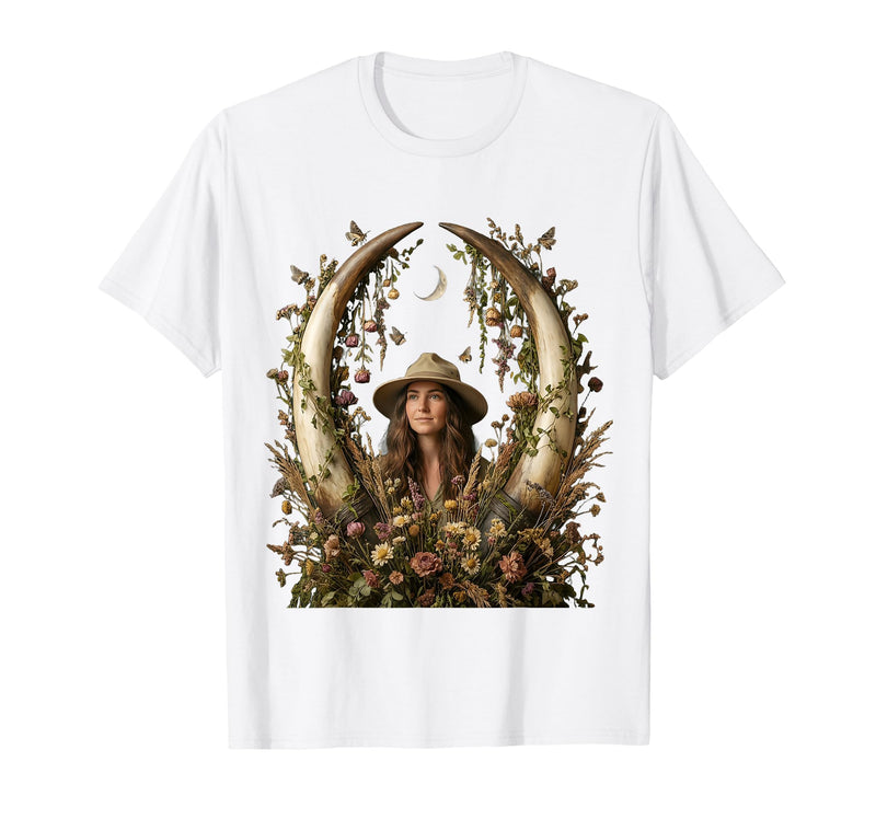 Mademark Safari Explorer Elephant Tusk Skull Framed Art T-Shirt - Men - White