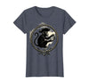 Mademark Pirate Monkey with Stolen Pocket Watch Design T-Shirt - Women - Heather Blue