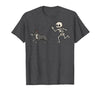 Pitbull Halloween Costume Funny Pitbull Skeleton Hand Halloween T-Shirt - Dark Heather Grey