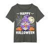 Gnome Halloween Gifts Co. Happy Halloween Spooky Ghost Witches Candy Corn Gnomes T-Shirt - Asphalt Grey