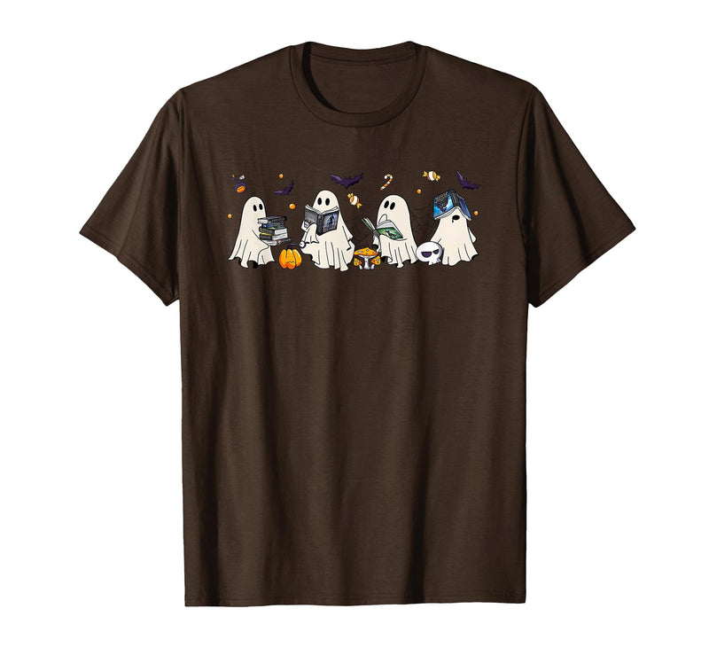 Bookish Ghost Throne Of Glass Halloween Tees Bookish Ghost Throne of Glass Halloween T-Shirt - Brown