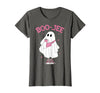 Spooky Season Ghost Halloween Boujee Boo-Jee Boo-JEE Spooky Season Ghost Pink Halloween Pumpkin Boujee T-Shirt - Asphalt Grey