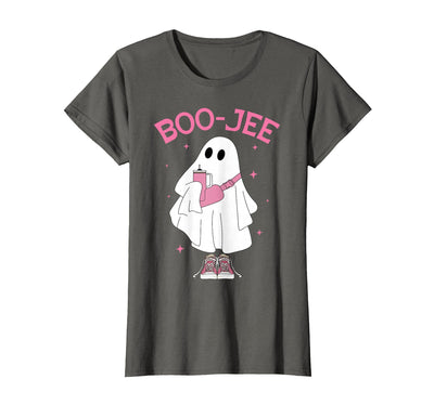 Spooky Season Ghost Halloween Boujee Boo-Jee Boo-JEE Spooky Season Ghost Pink Halloween Pumpkin Boujee T-Shirt