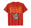 Mens Halloween Shirts For Dad Daddy Papa Men Halloween Dad to The Bone Skeleton Hand Fun Papa Costume Men T-Shirt - Red