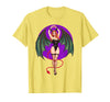 Classic Vintage Pin-Up Sexy Girl by YUX Sexy Succubus Monster Halloween Hand Heart Pin-Up Girl Devil T-Shirt - Lemon Yellow