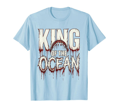 King of the Ocean Mens Shark Graphic Design T-Shirt