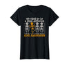 Orange Ribbon ADHD Awareness clothing Halloween Skeleton ADHD Awareness T-Shirt - Black